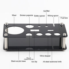 18 in 1 Cocktail Shaker Tools Setwith Acrylic Mount, , Capacity: 550ml, 550ml