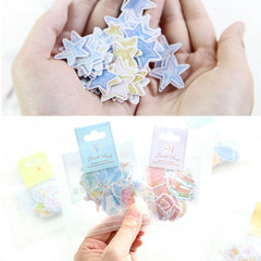 10 Packs Creative Waterproof PVC Sticker DIY Album Diary Watercolor Decorative Sticker, Random Delivery