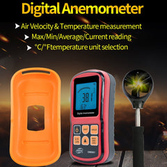 BENETECH GM8901+ High Accuracy Anemometer Wind Speed Gauge Temperature Measure Digital LCD Display Meter Measuring Tool, GM8901+