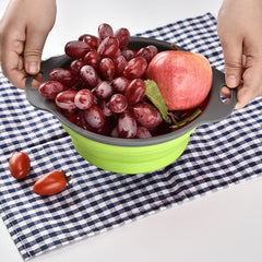 Creative Folding Vegetables Fruits Storage Basket Organizer Drain Basket, S, Size: 24.5*20*9cm