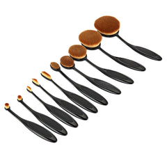 10 PCS Toothbrush Style Handle Makeup Brush Eyebrow Brush Set