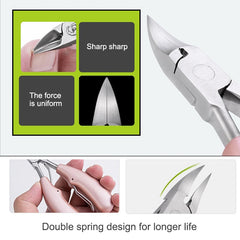 2 in 1 Nail Clipper for Paronychia Stainless Steel Olecranon Nail Nipper & Ingrown Nail Lifter