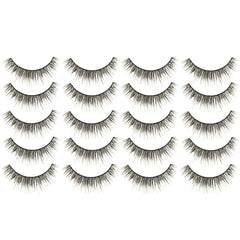 10 Pairs M14 Criss-Cross Cotton Stem Natural Makeup Lashes Charming Long Thick Black False Eyelashes