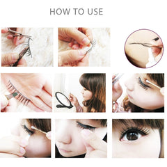 10 Pairs M14 Criss-Cross Cotton Stem Natural Makeup Lashes Charming Long Thick Black False Eyelashes