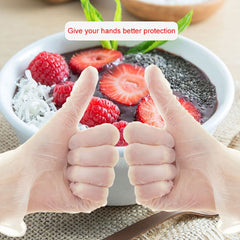 100 PCS Disposable PVC Examination Gloves Household Transparent Touchable Protective Gloves, Size: L, 100 PCS L