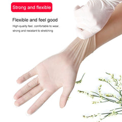 100 PCS Disposable PVC Examination Gloves Household Transparent Touchable Protective Gloves, Size: L, 100 PCS L