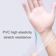 100 PCS Disposable PVC Examination Gloves Household Transparent Touchable Protective Gloves, Size: L, 100 PCS L