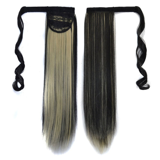1BH613# Invisible Seamless Bandage-style Wig Long Straight Hair Wig Ponytail