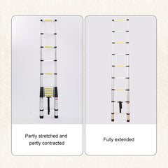 Multifunctional Thickened Aluminum Alloy Single-sided Telescopic Ladder, Size: 2m, Size: 2m