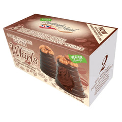 Vegan friendly dark chocolate coffee ganache walnut whirls twin pack