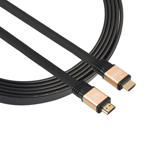 1m HDMI 2.0 (4K) 30AWG High Speed 18Gbps Gold Plated Connectors HDMI Male to HDMI Male Flat Cable, Length: 1m
