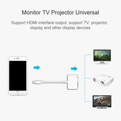 8 Pin to HDMI HDTV Projector Video Adapter Cable for iPhone, For iPhone 8 Pin