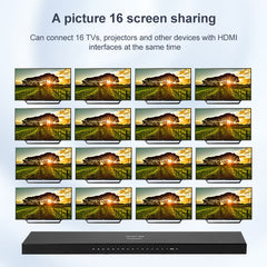 Measy SPH116 1 to 16 4K HDMI 1080P Switch Simultaneous Display Splitter, 1 to 16, EU Plug, 1 to 16, UK Plug, 1 to 16, US Plug, 1 to 16, AU Plug