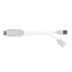 USB Male + USB 2.0 Female to HDMI Phone to HDTV Adapter Cable