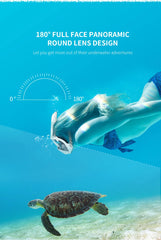 COPOZZ Professional Snorkeling Diving Mask Underwater Scuba Full Face Snorkel Mask Anti Fog Goggles for Adult Swimming Equipment