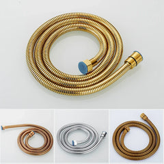 G1/2 " Flexible Brushed Gold Shower Hose 1.5m Antique Plumbing Hose Stainless Steel Gray Bathroom Water Head Shower head Pipe