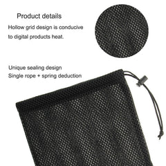 HAWEEL Nylon Mesh Pouch Bag with Stay Cord for up to 9.7 inch Screen iPad and Tablet, Size: 29cm x 19cm(Black)