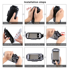 For iPhone X / XS HAWEEL 40m/130ft Diving Case, Photo Video Taking Underwater Housing Cover, For iPhone X