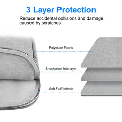 HAWEEL Laptop Sleeve Case Zipper Briefcase Bag with Handle for 15-16.7 inch Laptop