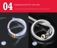 1 / 1.5/2/3/4/5/10 M Shower Pipe Shower Head Water Heater Stainless Steel Hose General Metal Hose Hose Water Softener
