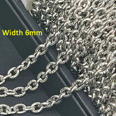 1meter Stainless Steel Necklace Chain for Jewelry Making DIY 1:3 NK Rolo Cable Link Curb Chains Thick Chain Bracelet Accessories