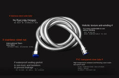 1 / 1.5/2/3/4/5/10 M Shower Pipe Shower Head Water Heater Stainless Steel Hose General Metal Hose Hose Water Softener