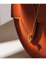 Yhpup Temperament Heart Pendant Chain Necklace for Women Stainless Steel Stylish Choker 18 K Jewelry Waterproof Party Gift