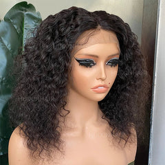 Brazilian Human Hair Wig Cheap Price 100% Natural Human Hair Deep Wave 360 Brown Lace Frontal Wig on Sale