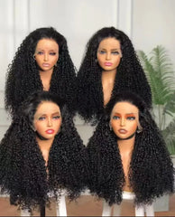 SDD Pre-Plucked Pixie Human Hair Wig Cuticle Aligned Raw Hair 13x4 13x6 5x5 4x4 Sizes Long Curly Lace Wig with Mix Color HD Lace