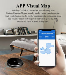 Robot Vacuum Cleaner G20S, 6000Pa Suction,Remote Upgrade, 2 in1 Wet Dry Mop, Wifi App, Smart Vaccum Auto Floor Washing for Home,