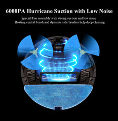 Robot Vacuum Cleaner G20S, 6000Pa Suction,Remote Upgrade, 2 in1 Wet Dry Mop, Wifi App, Smart Vaccum Auto Floor Washing for Home,