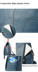 Women Leather Backpacks Zipper Female Chest Bag Travel Back Pack Ladies Bagpack Mochilas School Bags for Teenage Girls Sac A Dos