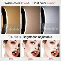 96W Ring Light Photography Led Ring Lamp 2700-10000k With Mobile Holder Tripod Stand Ringlight kit For Live Video Streaming