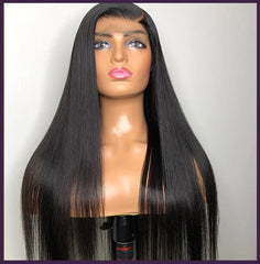 Ready to Ship Cheap 10A Silk Straight 13x6 HD Transparent Lace Front Lace 100% Nature Indian Hair Remy Human Hair Wigs for Women
