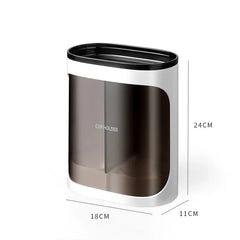 Household Wall-Mounted Automatically Drop Disposable Cup Holders Punch-Free Paper Cups Dust-Proof Drinking Fountain Racks