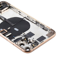 Battery Back Cover Assembly (with Side Keys & Power Button + Volume Button Flex Cable & Wireless Charging Module & Motor & Charging Port & Speaker Ringer Buzzer & Card Tray & Camera Lens Cover) for iPhone 11 Pro