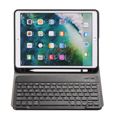 A09B Bluetooth 3.0 Ultra-thin ABS Detachable Bluetooth Keyboard Leather Tablet Case for iPad Air / Pro 10.5 inch (2019), with Pen Slot & Holder