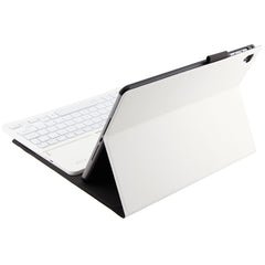 FT2068D For iPad Air 2 & Air 1 / Pro 9.7 inch & 2017 iPad & 2018 iPad Backlight Version Lambskin Texture Detachable Tempered Glass Bluetooth Keyboard Leather Tablet Case with Pen Slot & Stand Function