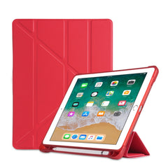 Multi-folding Shockproof TPU Protective Case for iPad 9.7 (2018) / 9.7 (2017) / air / air2, with Holder & Pen Slot