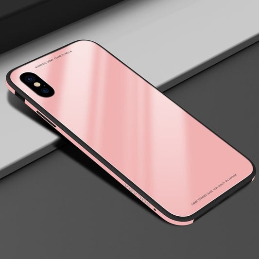 For iPhone XS Max SULADA Metal Frame Toughened Glass Case, For XS Max