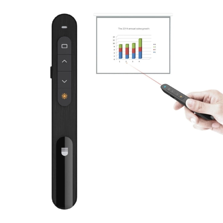 DSIT001 2.4GHz Updated Version Powerpoint Presentation Remote Control Multi-functional Laser Pointer for Multi-media, Control Distance: 100m, DSIT001