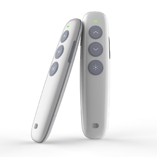 Doosl DSIT007 2.4GHz Rechargeable Powerpoint Presentation Wireless Cliker Remote Control Pen, Control Distance: 10m(White), DSIT007