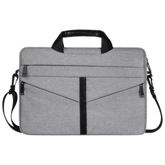 14.1 inch Breathable Wear-resistant Fashion Business Shoulder Handheld Zipper Laptop Bag with Shoulder Strap, 14.1 inch