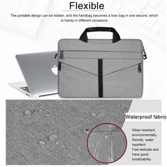 14.1 inch Breathable Wear-resistant Fashion Business Shoulder Handheld Zipper Laptop Bag with Shoulder Strap, 14.1 inch