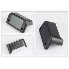 12 PCS Solar Powered LED Outdoor Stairway Light IP65 Waterproof Garden Lamp, Warm White Light