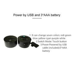 Candlestick Black Base Creative 3D LED Decorative Night Light, Powered by USB and Battery