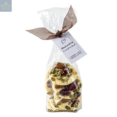 Linden Lady gift bags of white chocolate mendiants