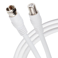 Maplin Satellite Extension Cable Coaxial F Type Male to F Type Female - White