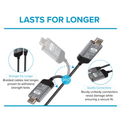 Maplin USB-C to HDMI Cable Adapter (Supports 4K Ultra HD @ 60Hz) - Black