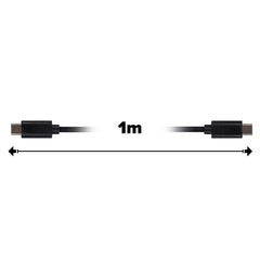 Maplin USB-C to USB-C 3.2 Gen2 100W 10Gbps Super Speed Cable - Black, 1m